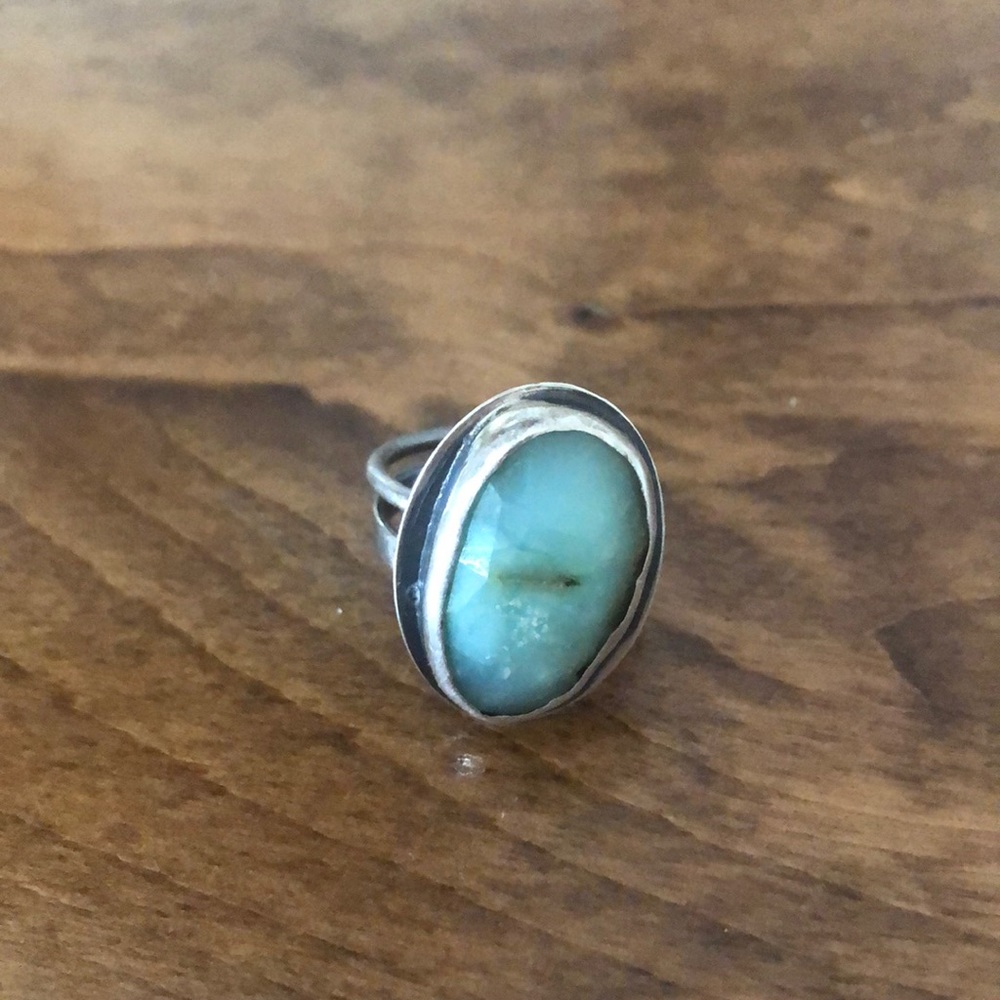 CNTR Chrysoprase + Silver Ring V2 Christina Nicole